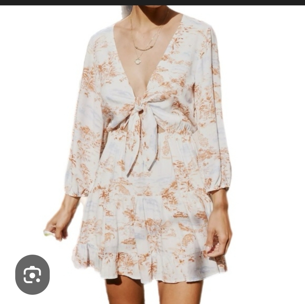 l'space stay golden dress l*space | Dresses | Lspace Floral Skater Long Sleeve Coastal geometric beading dress